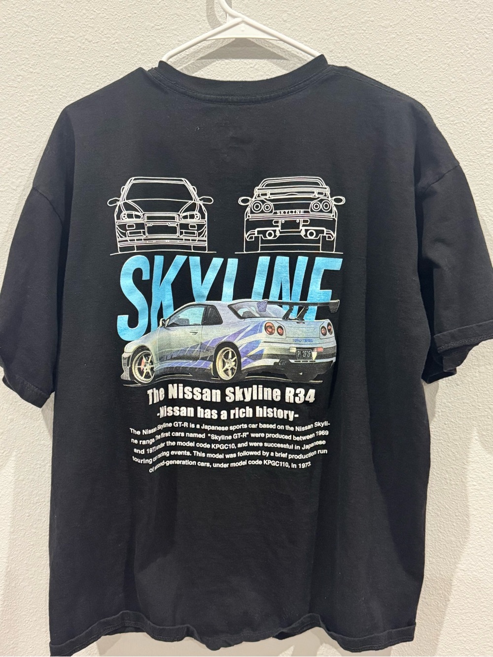 Nissan Skyline R34 Graphic Tee - Black